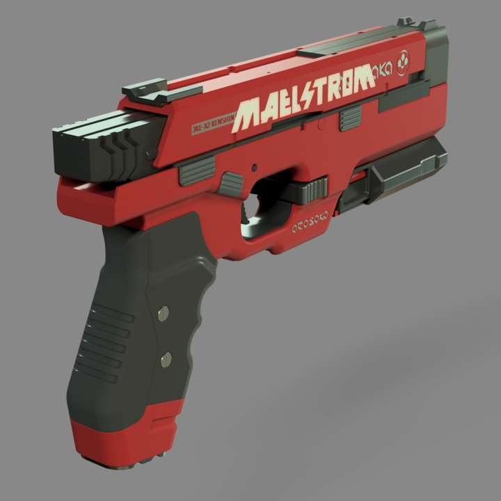 3D Printable Chaos - Maelstrom Legendary Pistol | Cyberpunk 2077